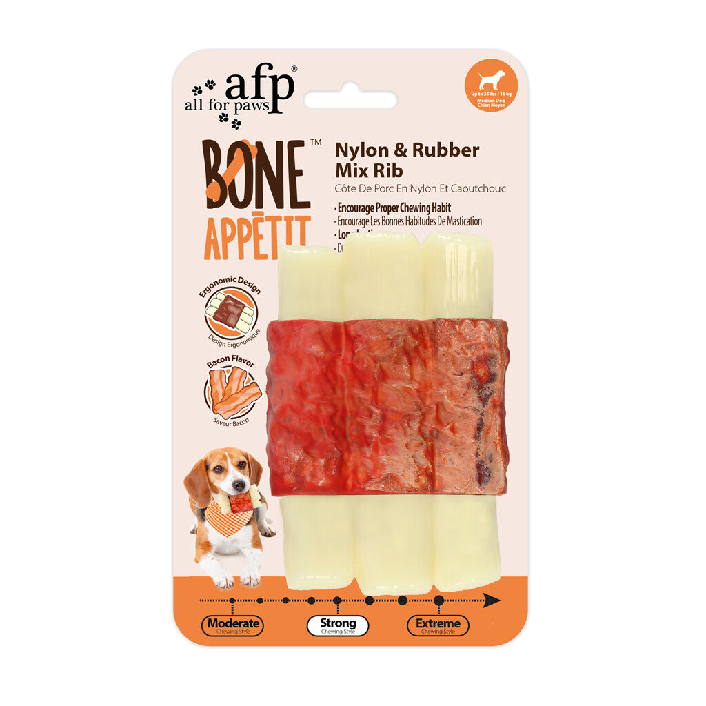 AFP  Bone Appetit - Nylon & Rubber Mix Rib - Bacon Flavor In