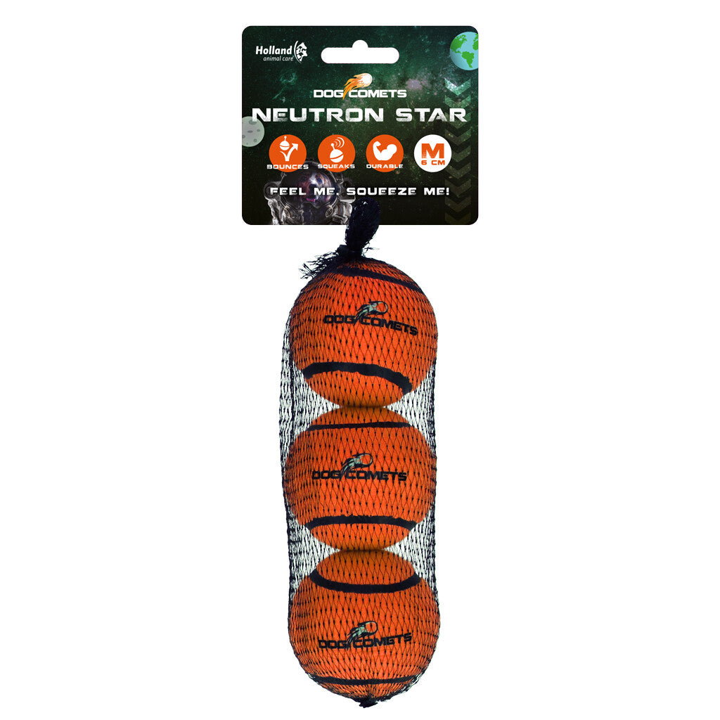 Dog Comets Neutron Star Tennisball Mit Quietscher M Orange (3-pack)