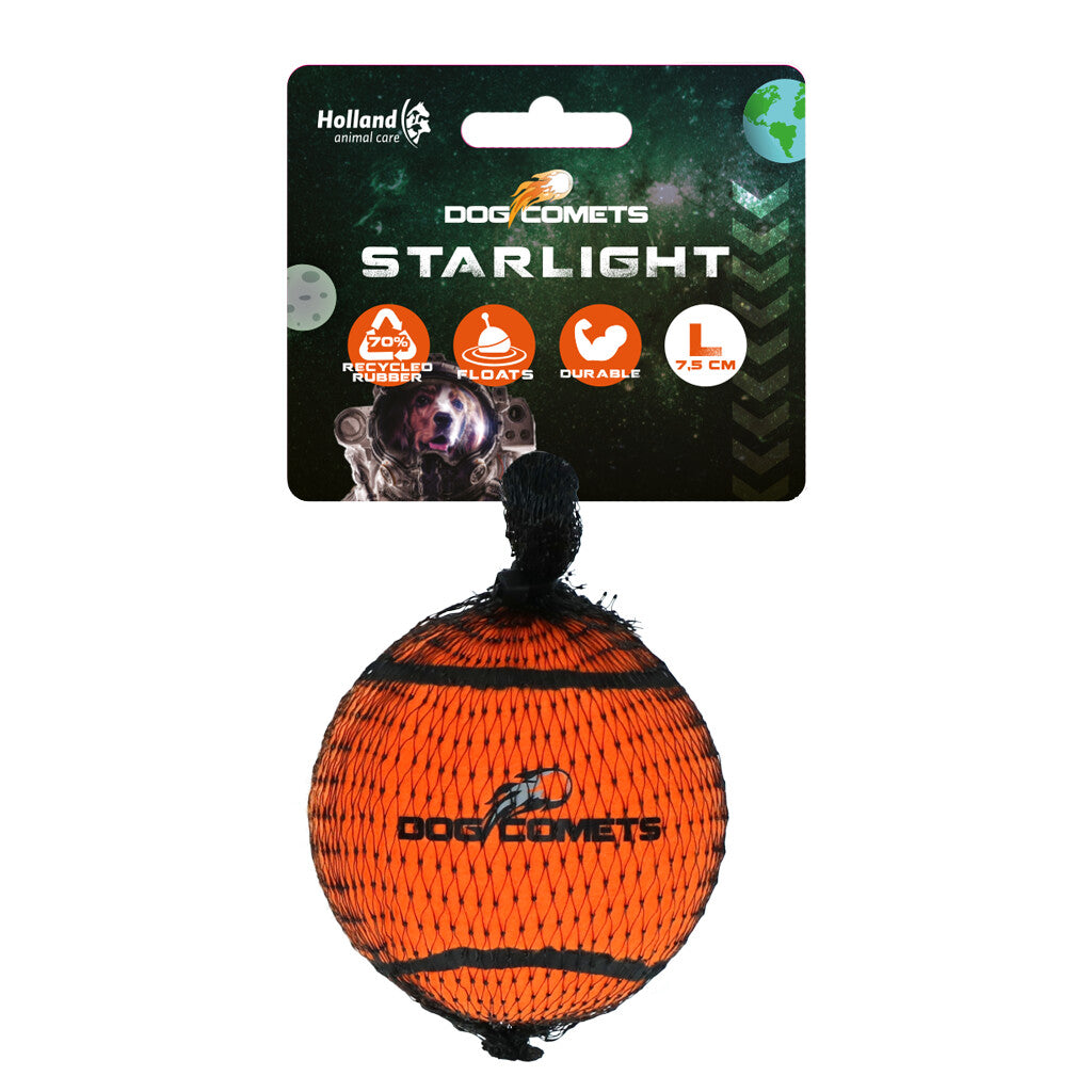 Dog Comets Starlight Tennisball L Orange