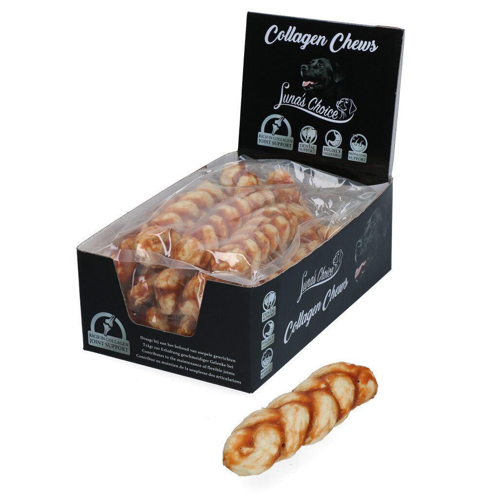 Luna's Choice Collagen Chews Braid Huhn M