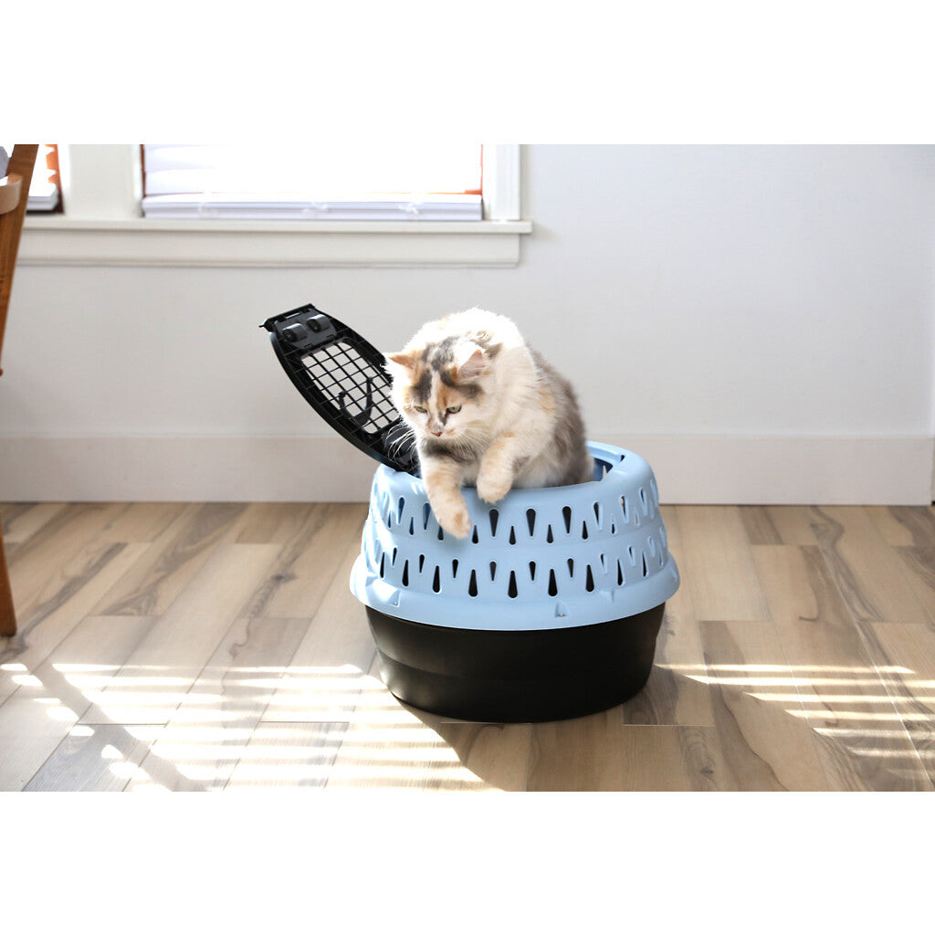 Petmate Get-A-Round Kennel For Cats Blue