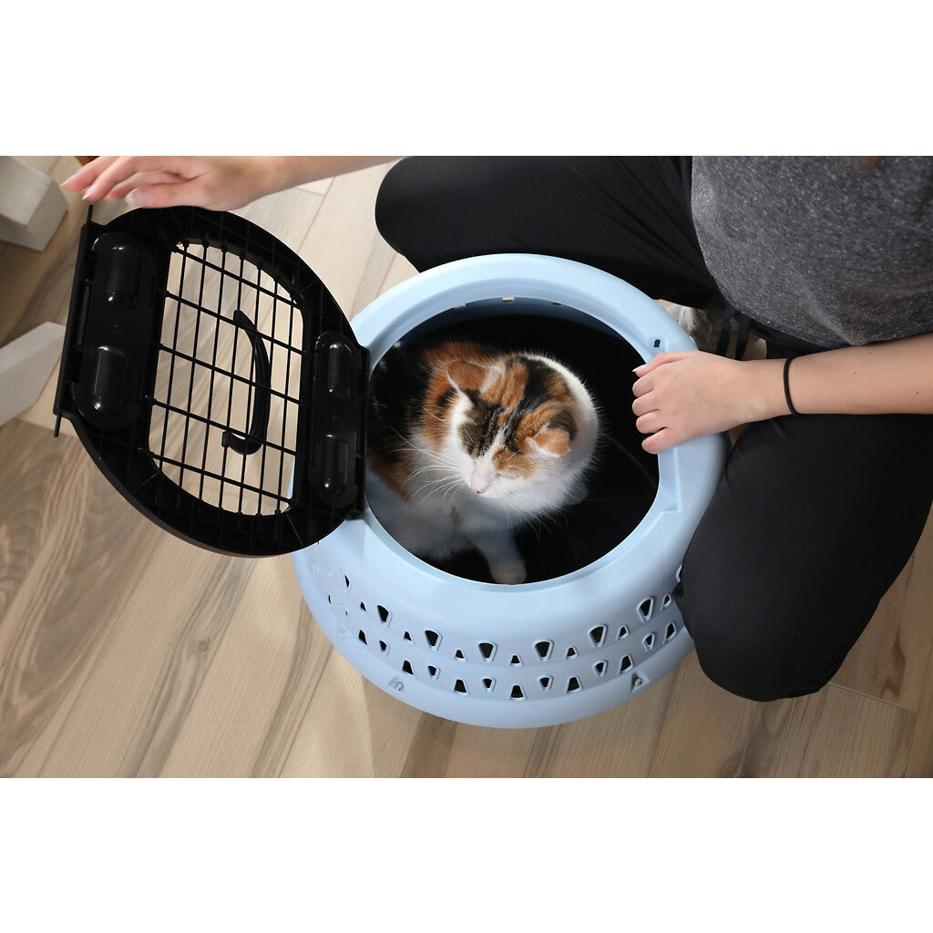 Petmate Get-A-Round Kennel For Cats Blue