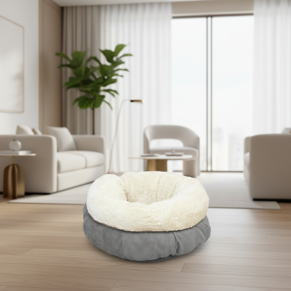 AFP Lambswool - Donut Bed Grau