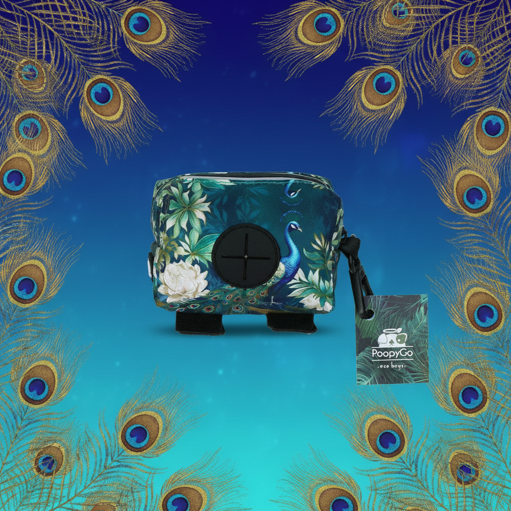 PoopyGo Eco Bag Pfau (Blau)